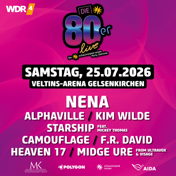 Grafik zur Ankündigung der Musikacts