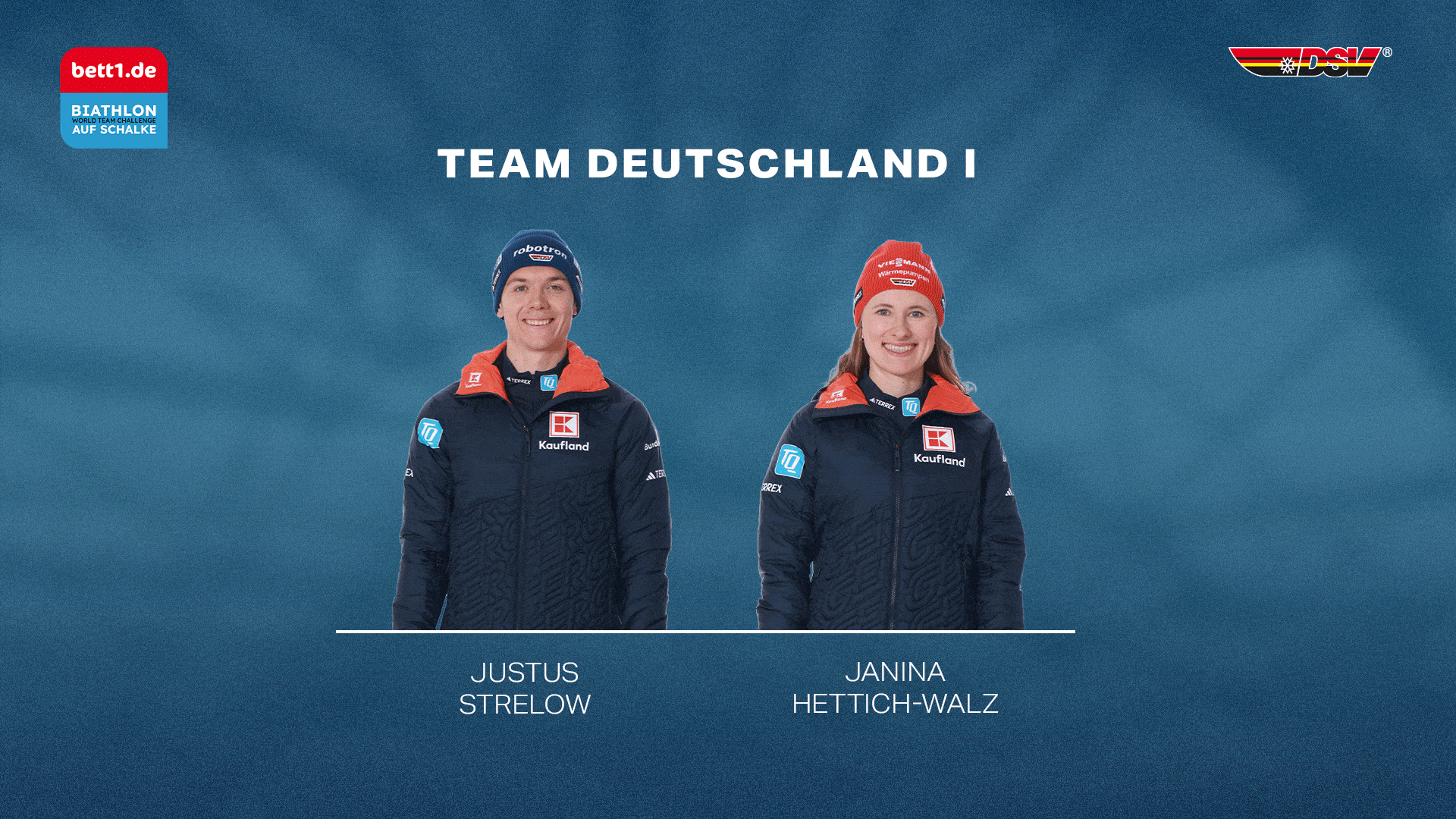 Team Deutschland 1 beim Biathlon auf Schalke 2026.